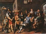 MOLENAER, Jan Miense The Denying of Peter sdg Spain oil painting reproduction